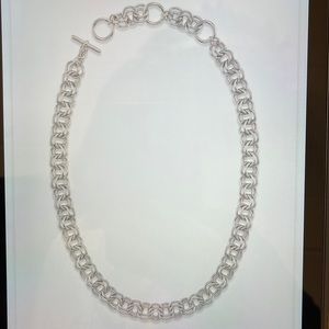 NWT, Kendra Scott 18 inch double chain link necklace in silver